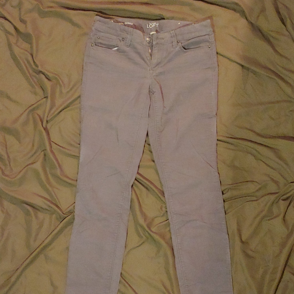 LOFT Gray Corduroy Modern Skinny Pants, sz. 2